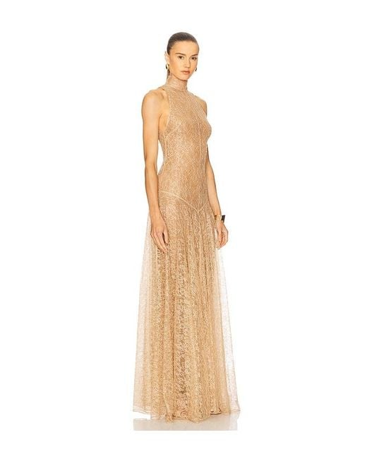 De La Vali Natural Foehn Maxi Dress