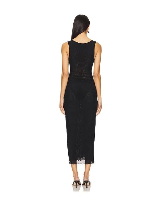 superdown Black Nelly Sheer Maxi Dress