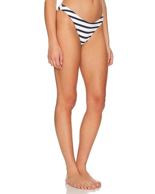 MILLY Blue Margot Striped Bikini Bottom