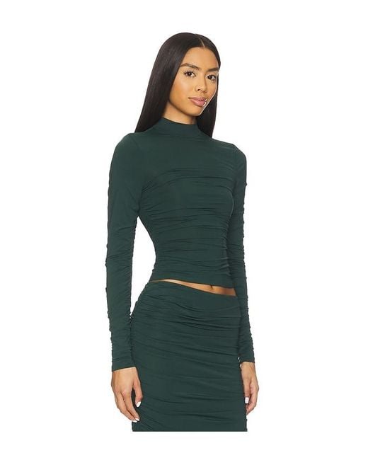 SER.O.YA Green Dulcie Ruched Top