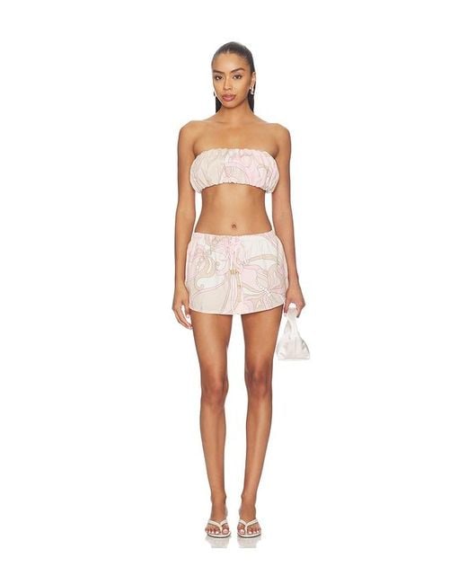 Cin Cin White Souffle Bandeau Top