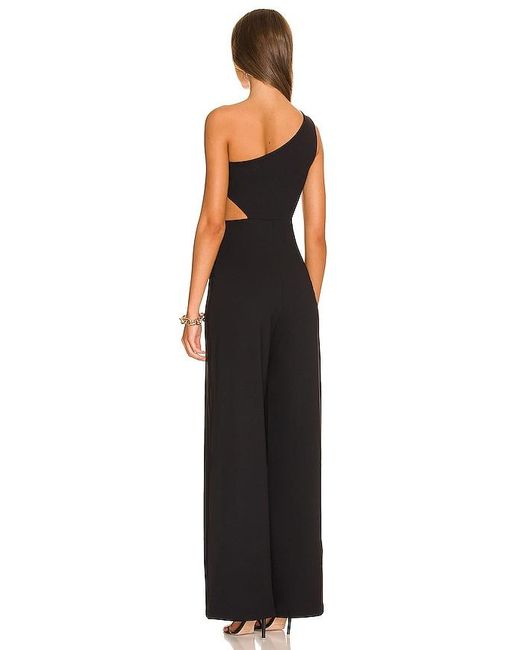 Susana Monaco Black X Revolve Asymmetrical Cut Out Jumpsuit