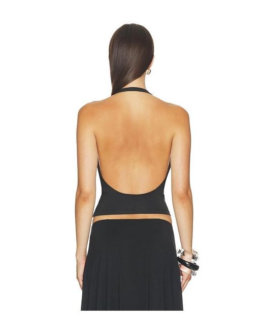GUIZIO Black Nellie Halter Top