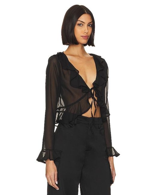 KAT THE LABEL Black Winnie Blouse