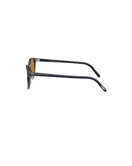 Oliver Peoples Black Fairmont Sun Irregular Sunglasses for men