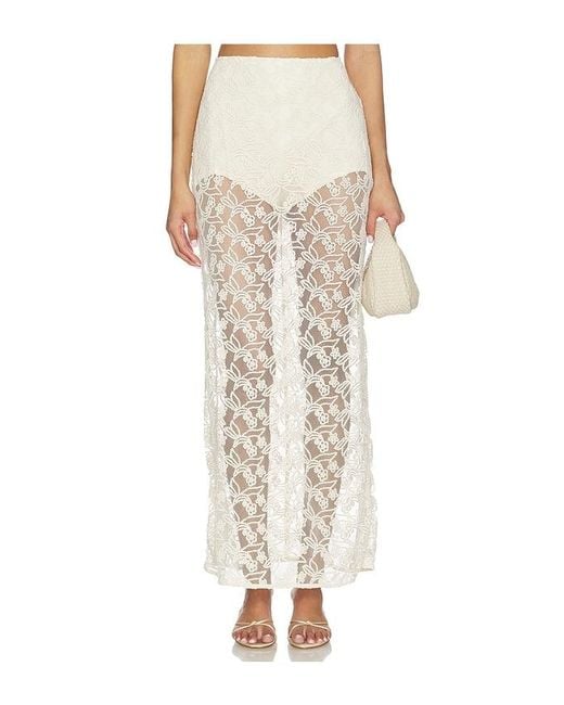 Bardot Natural Venetia Sheer Skirt