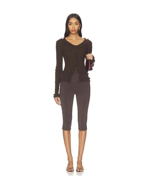 OperaSPORT Black Caroline Seamless Cardigan