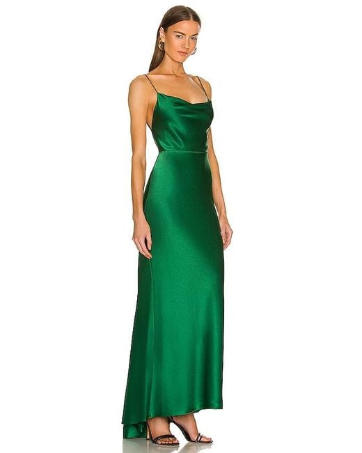 Alice + Olivia Green Montana Maxi Gown