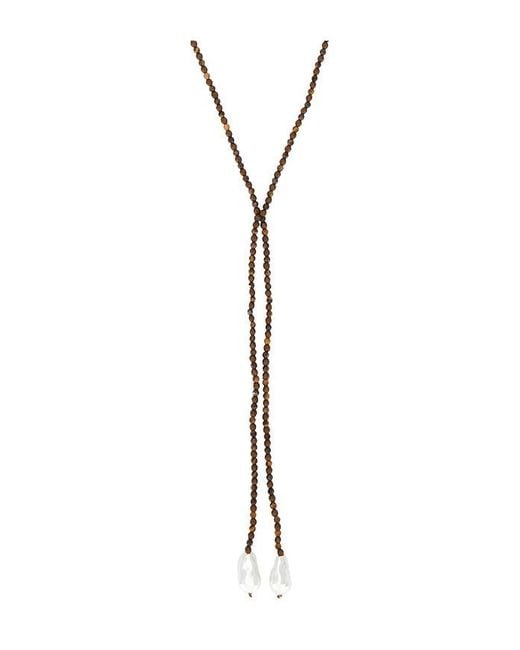 BaubleBar Multicolor Semi Precious Pearl Wrap Necklace