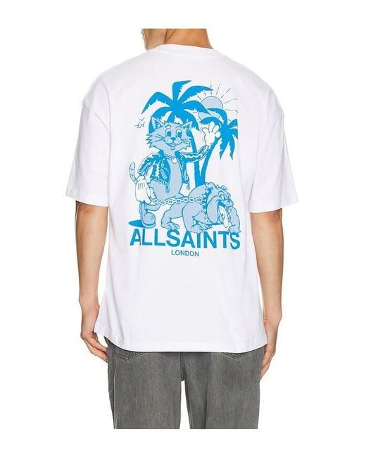 AllSaints White Bulldog Short Sleeve Tee for men