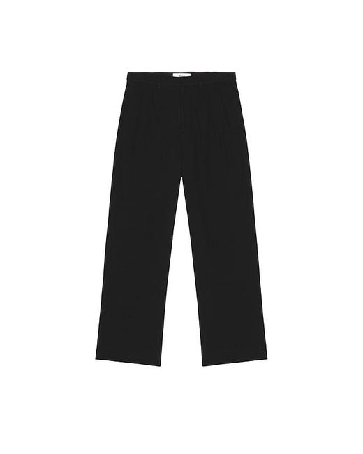 Palmes Black Wide Pleated Suit Trousers for men