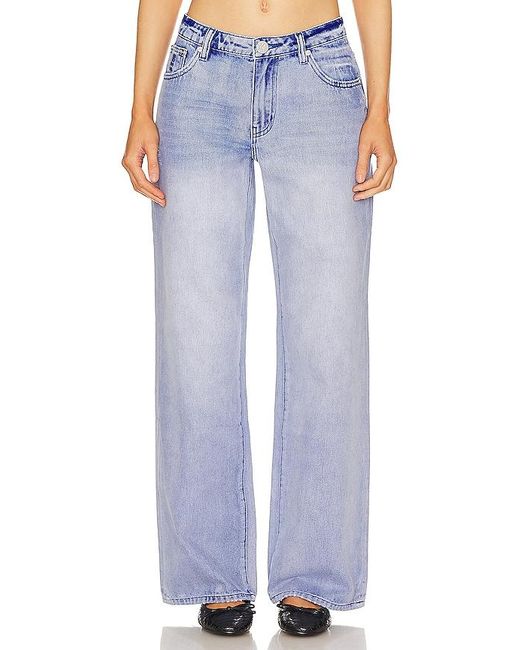 One Teaspoon Blue Low Riders Low Waist Wide Leg Jean