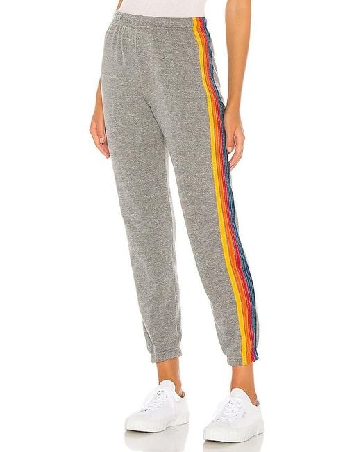 Aviator Nation Gray 5 Stripe Sweatpants