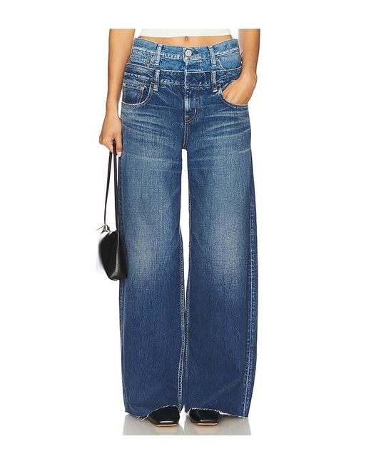 Moussy Blue Bogota Double Belt Jeans