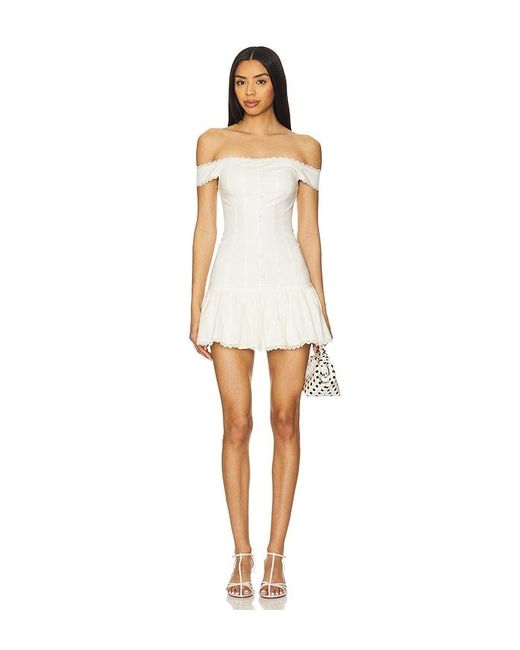 Lovers + Friends White Kitty Mini Dress