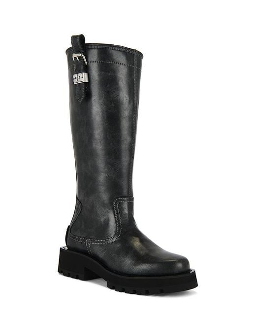 Ganni Black Boot Studs