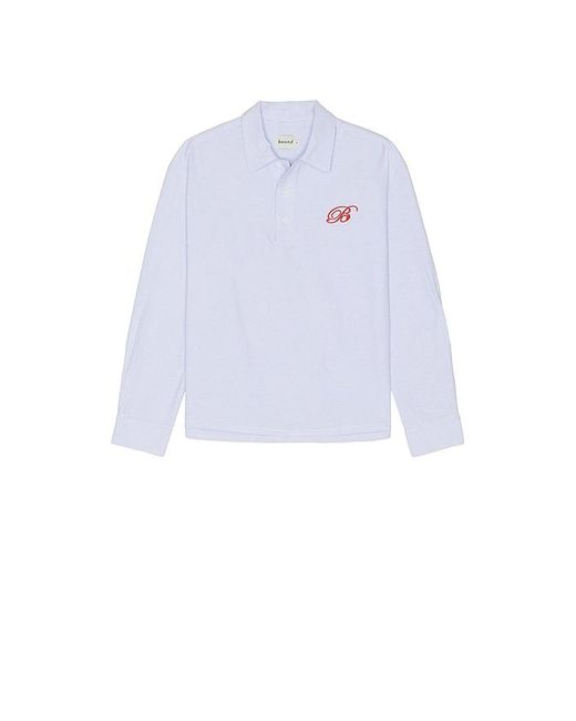 BOUND White Half Button Script Oxford Shirt for men
