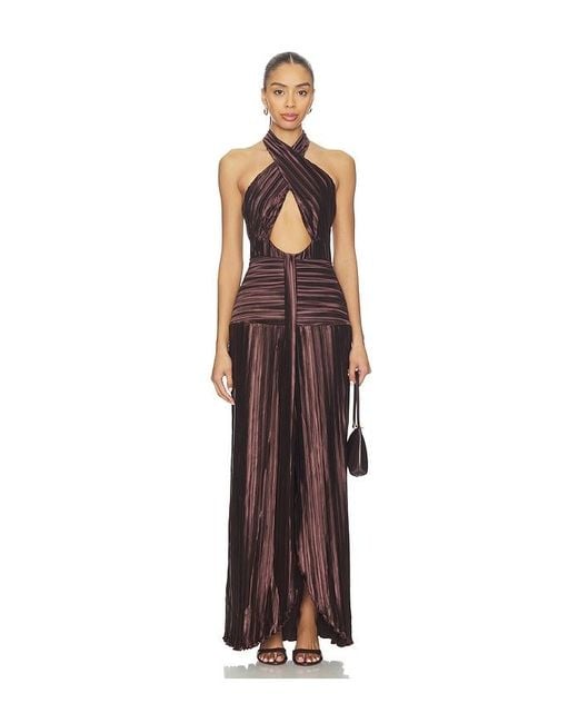 Sonya Moda Brown Ariana Plisse Dress