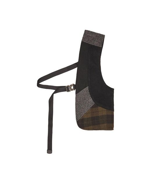 ANDERSSON BELL White Patchwork One Arm Vest for men