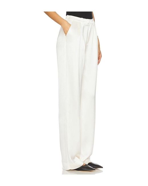 FAVORITE DAUGHTER The Low Favorite Satin Pant White