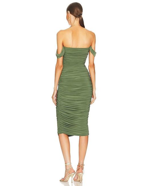 Norma Kamali Green Walter Midi Dress