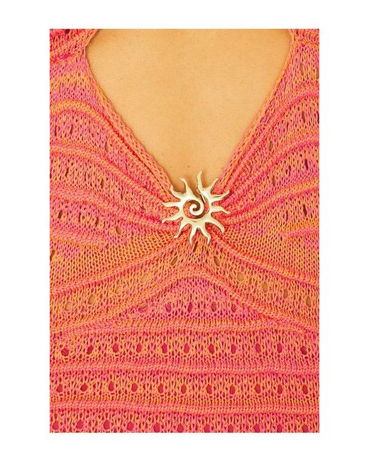 CAPITTANA Orange Zully Sunset Dress