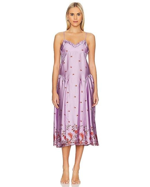 Free People Purple X Intimately Fp On My Own Printed Maxi Dress