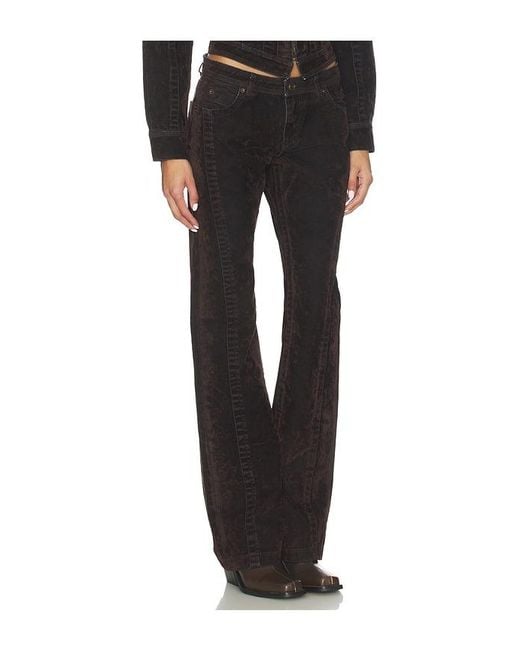 KNWLS Black Flock Denim Trousers