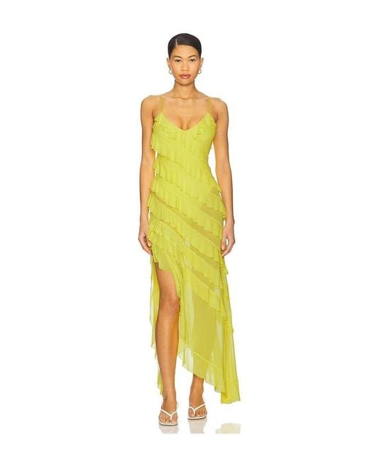AFRM Yellow Vienna Dress