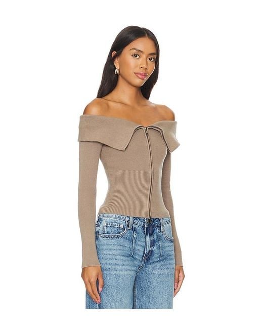 Lovers + Friends Blue Giugno Zip Cardigan