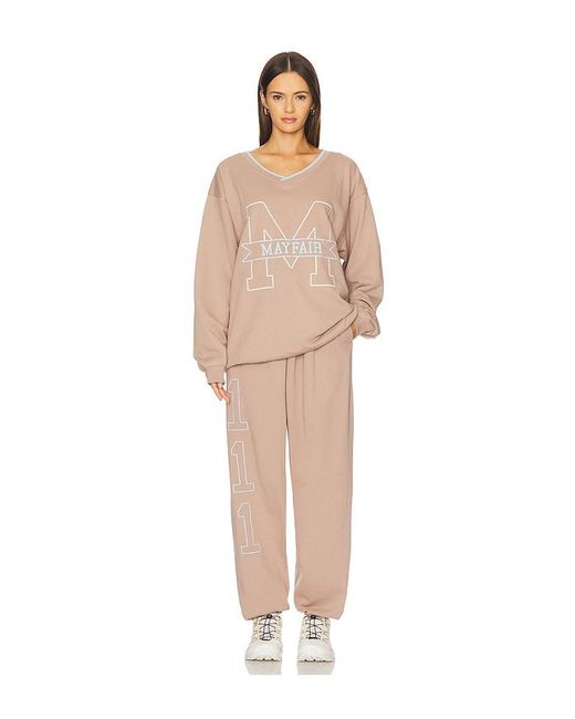 The Mayfair Group Natural Mayfair Angels V Neck Sweatshirt