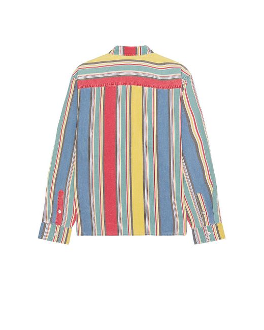 メンズ Guess Multi-stripe Long Sleeve Shirt Multicolor