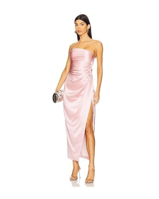 Nana Jacqueline White Emilia Satin Dress
