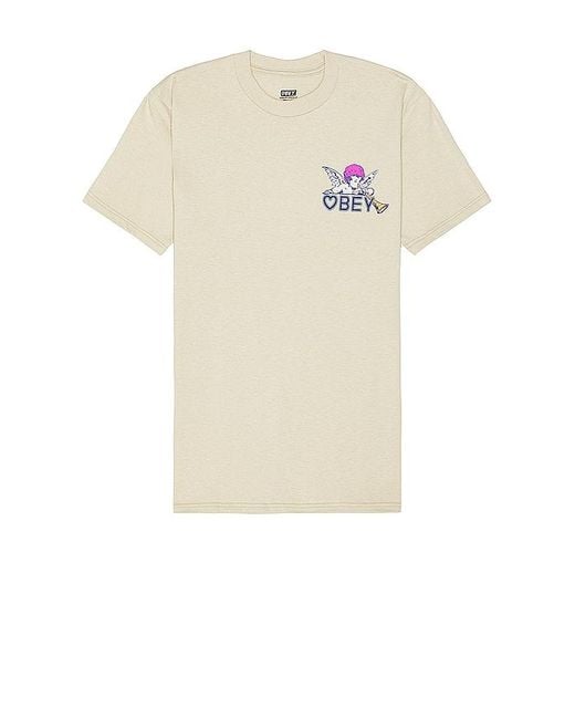 Obey White Baby Angel Tee for men