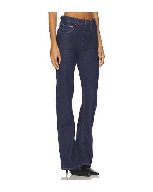 Agolde Blue Mid Rise Kick Boot Jeans