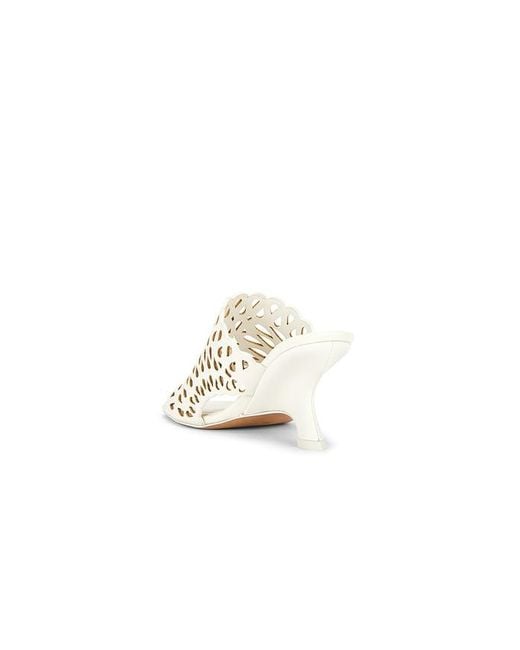 Jonathan Simkhai White Shadow Mule Laser Cut Leather Sandal