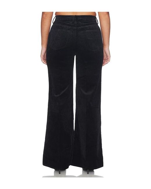 GOOD AMERICAN Black Velvet Good Waist Palazzo Pants