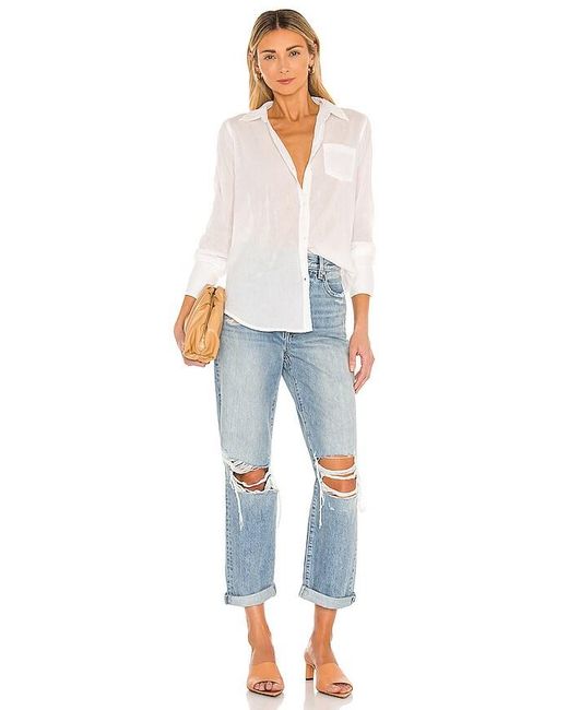 Nili Lotan White Cotton Voile Nl Shirt