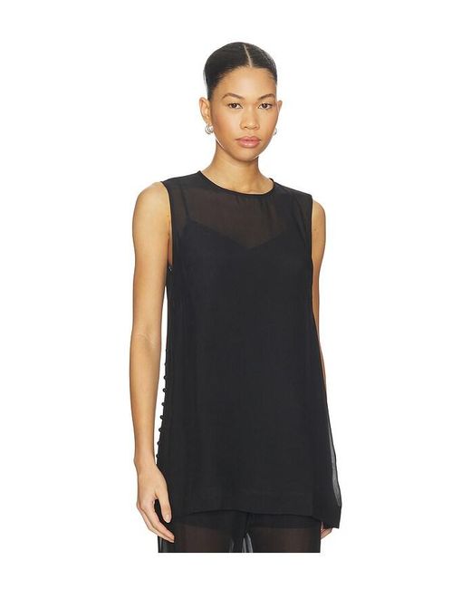La Ligne Black Sheer Maxime Top