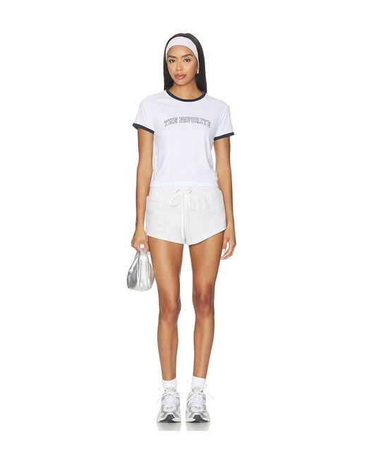 FAVORITE DAUGHTER White The Cropped Favorite Ringer Tee