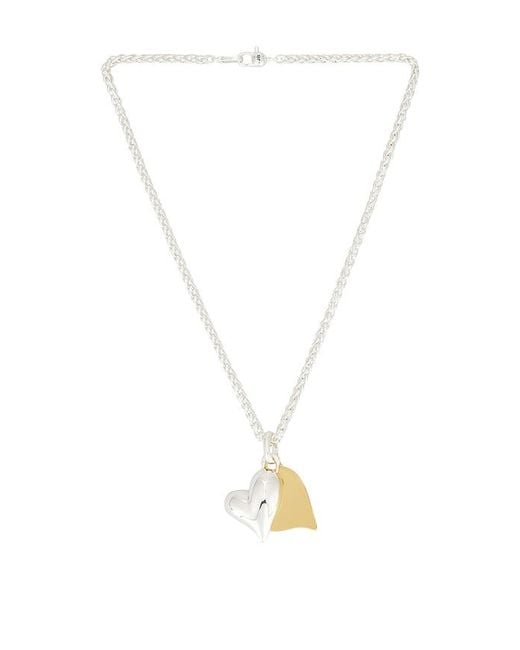 Jenny Bird Multicolor Twin Heart Necklace