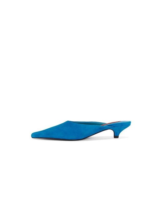 Simon Miller Blue Suede Arrow Mule Pump