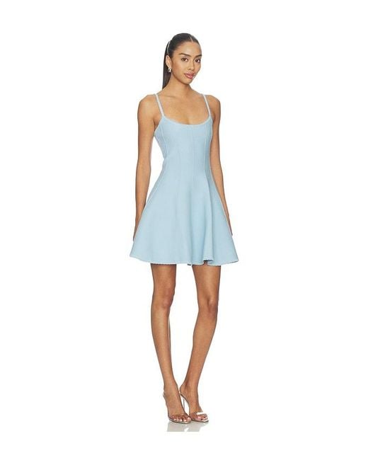 Fleur du Mal Blue Corset Knit Dress