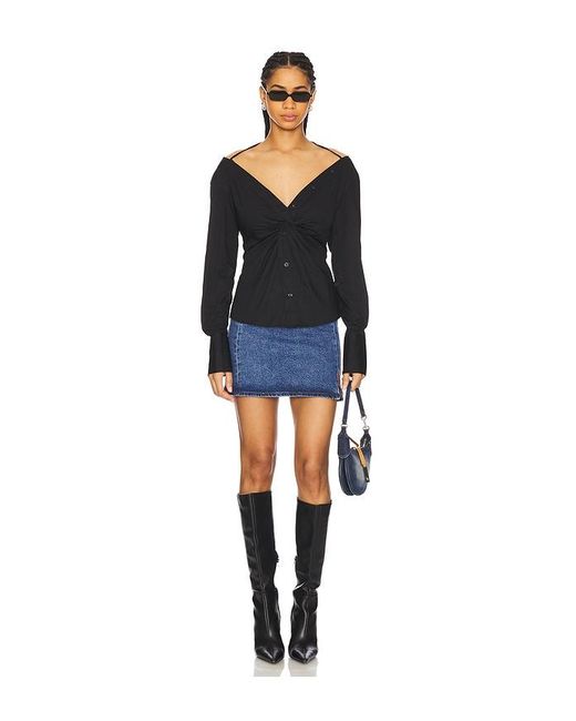GOOD AMERICAN Blue Denim Mini Skirt