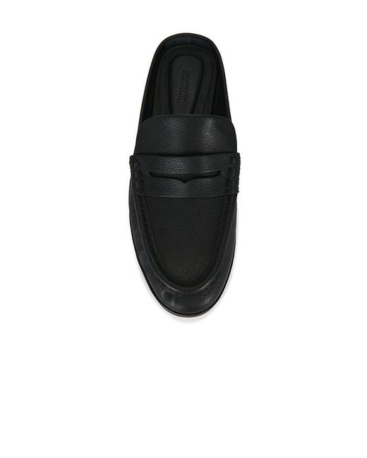 Jonathan Simkhai Black Dean Pebble Leather Loafer Mule