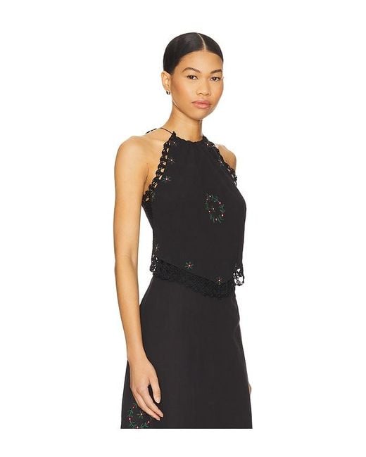 Rixo Black Ayanna Top