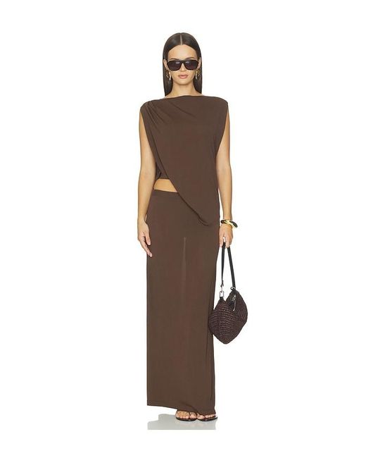 SRG Brown Emersyn Knit Skirt