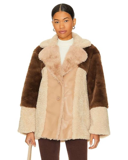 Steve Madden Natural Willow Faux Fur Coat