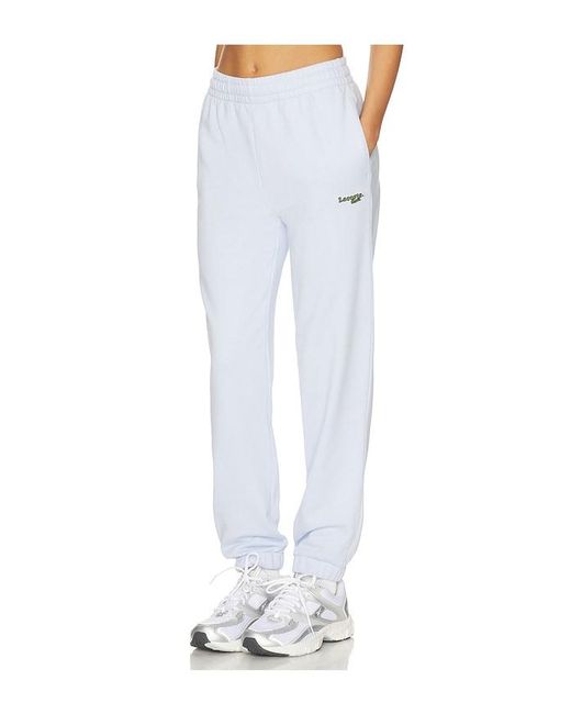 Lacoste White Straight Fit Molleton Jogger