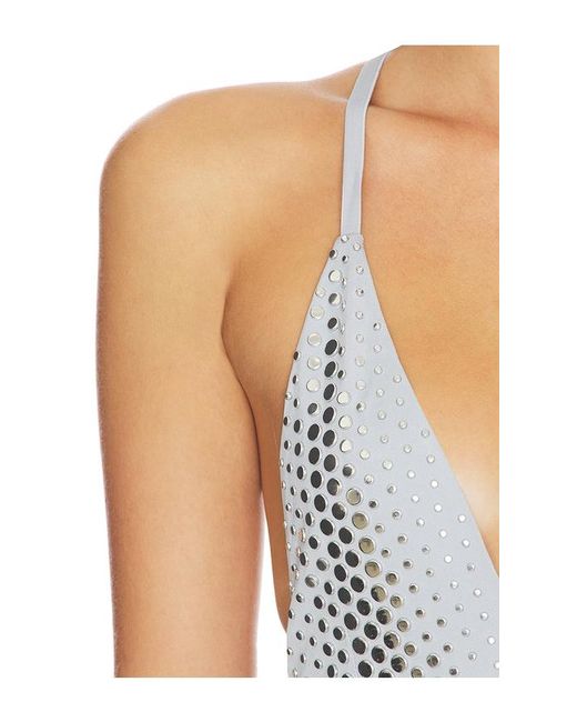 HAELO Gray Gradient Studded Dress